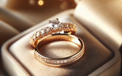 Gold Engagement Ring and Wedding Band Set Ideas