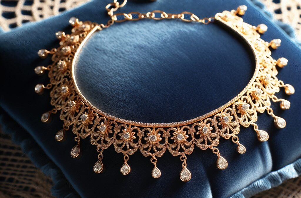 Womens gold ankle bracelet